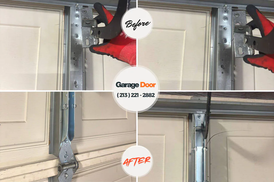 Before and after: garage door repair Los Alamos, NM